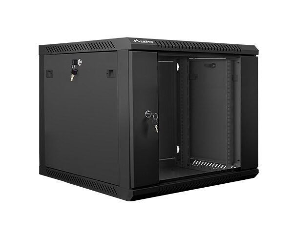 Lanberg Επιτοίχια Καμπίνα Rack 9U 60x55x51.23cm Μαύρο WF01-6609-10B