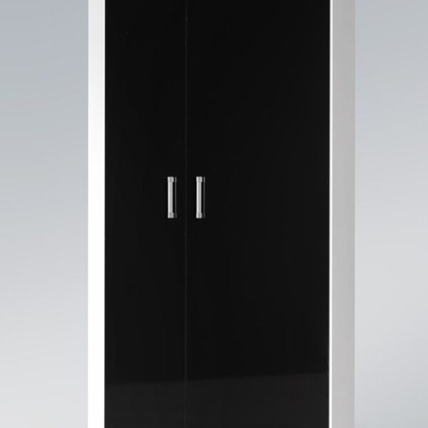 Δίφυλλη Samba 90x55x203cm White/black Gloss