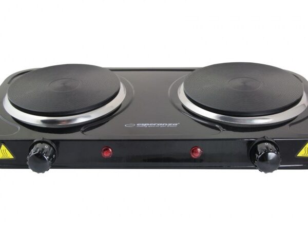 Esperanza Επιτραπέζια Εστία Εμαγιέ Διπλή Μαύρη