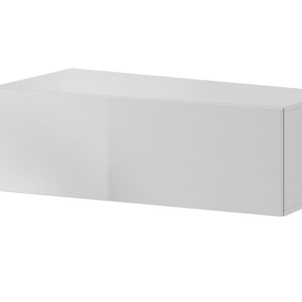 Ξύλινο Έπιπλο Τηλεόρασης Vigo Slant White / White Gloss Μ90xΠ30xΥ40cm