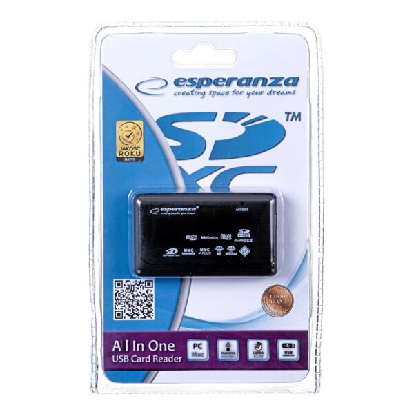 Esperanza Card Reader USB 2.0 για SD/microSD/MemoryStick/xD