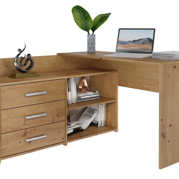 Γωνιακό Γραφείο Dany 120x120x75εκ. Artisan Oak