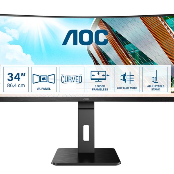 AOC CU34P2A 34" Ultrawide VA Curved QHD 3440x1440
