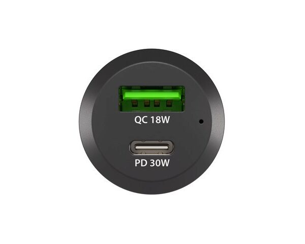 Natec Φορτιστής Αυτοκινήτου με Θύρες 1xUSB-A 1xType-C