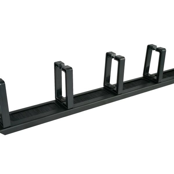 Alantec PK048 1U 19" cable organizer with brushed grommet, 5 plastic holders