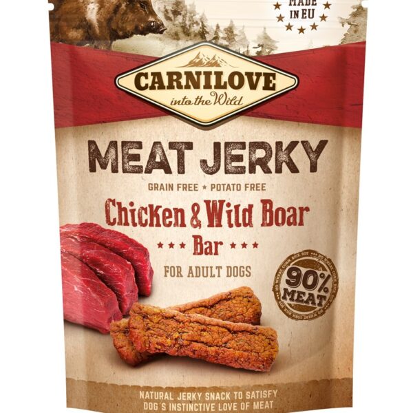 Carnilove Meat Jerky Λιχουδιές Σκύλου με Κοτόπουλο και Αγριογούρουνο 100gr