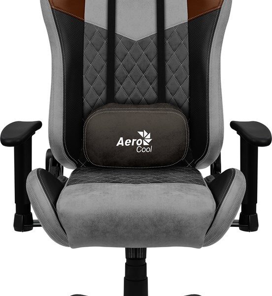 Aerocool Duke AeroSuede Υφασμάτινη με Ρυθμιζόμενα Μπράτσα Μαύρο/Καφέ/Γκρι