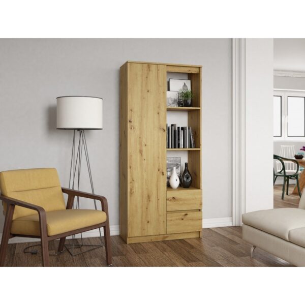 Βιβλιοθήκη Bily 80x35x180εκ. ΒILY ART Oak