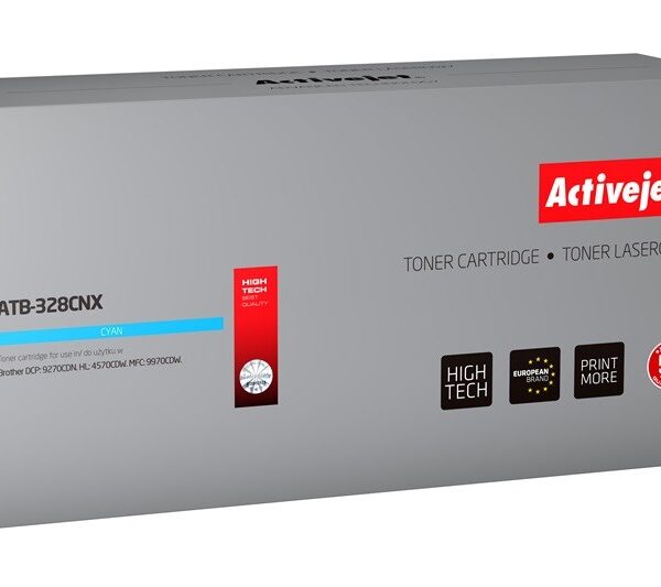 Active Jet Συμβατό Toner για Laser Εκτυπωτή Brother TN-328C 6000 Σελίδων Κυανό