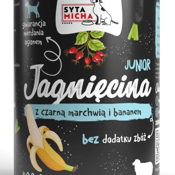 SYTA MICHA Junior Lamb with black carrot and banana - wet dog food - 400g