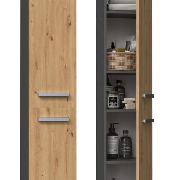 Topeshop Nel Στήλη Μπάνιου Δαπέδου ΜxΒxΥ Δρυς