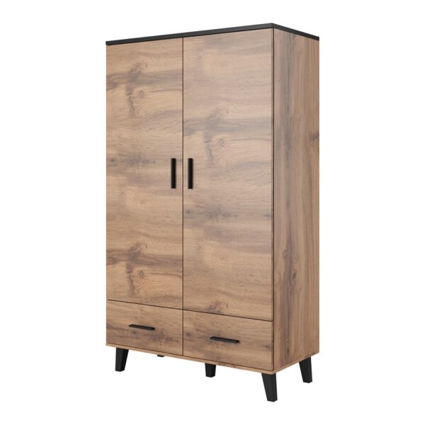 Δίφυλλη 120x76x176cm Μαύρο