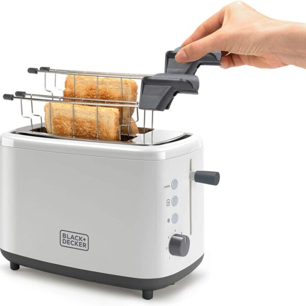 Black & Decker BXTOA820E Φρυγανιέρα 2 Θέσεων 820W Λευκή