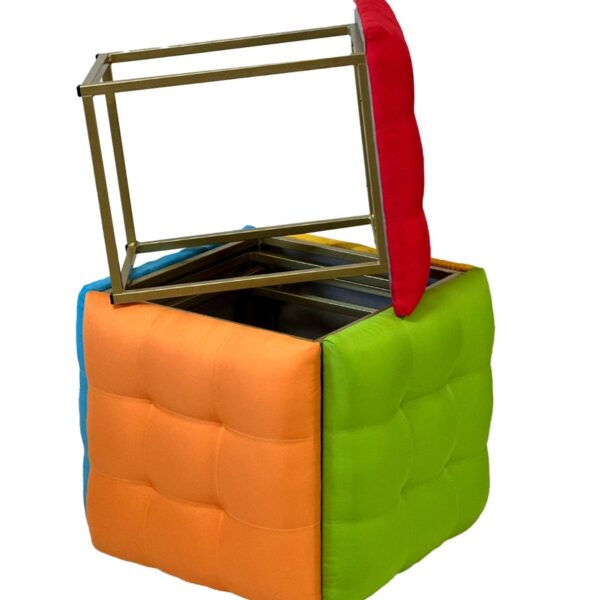 Puff-transformer 5in1 - 5 stools in 1 multicolour pouffe