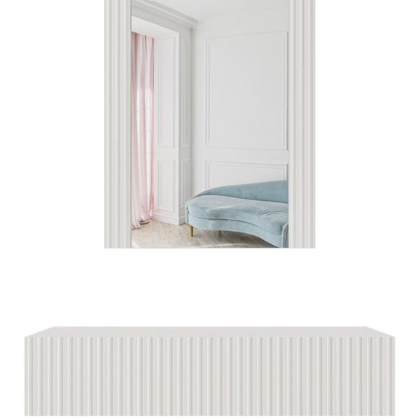 Τουαλέτα Κρεβατοκάμαρας Pafos Ξύλινη White με Καθρέπτη 80x41.6x100εκ.