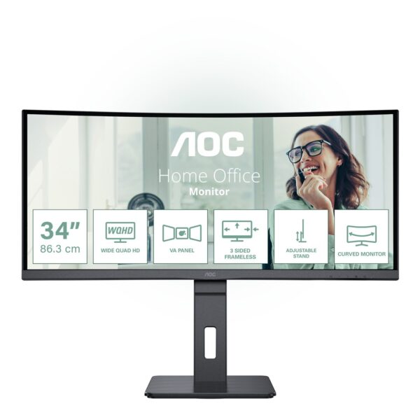 AOC CU34P3CV 34" Ultrawide VA Curved QHD 3440x1440