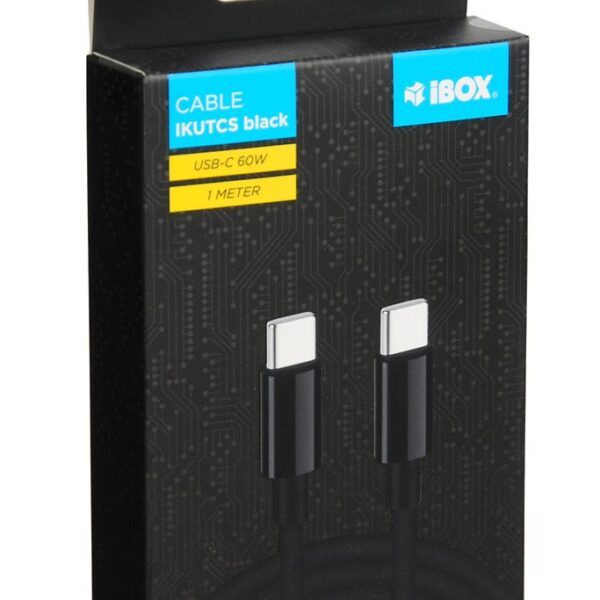 iBox USB 2.0 USB-C male - USB-C 60W 1m (IKUTCS1B)