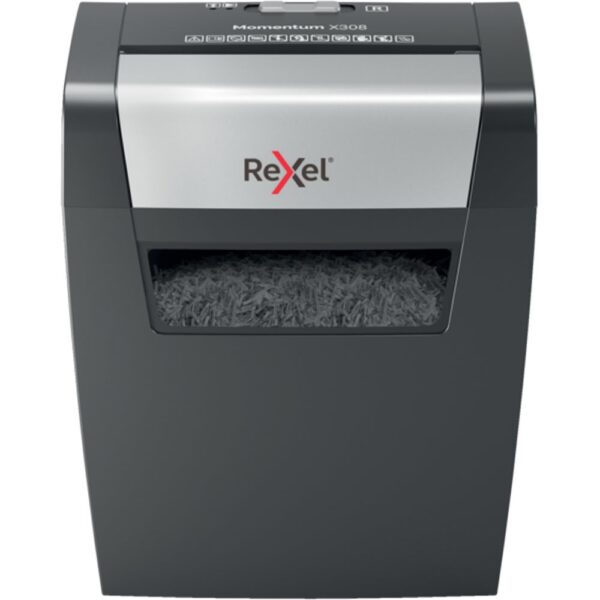 Rexel Καταστροφέας Εγγράφων Momentum X308 Cross Cut 8 Φύλλων με Κάδο 15lt