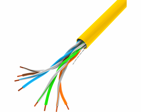 Lanberg U/UTP Cat.5e Καλώδιο Δικτύου Ethernet χωρίς ακροδέκτες 305m Κίτρινο