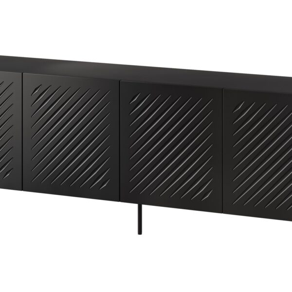 SIENA chest of drawers 200x40x75 matte black