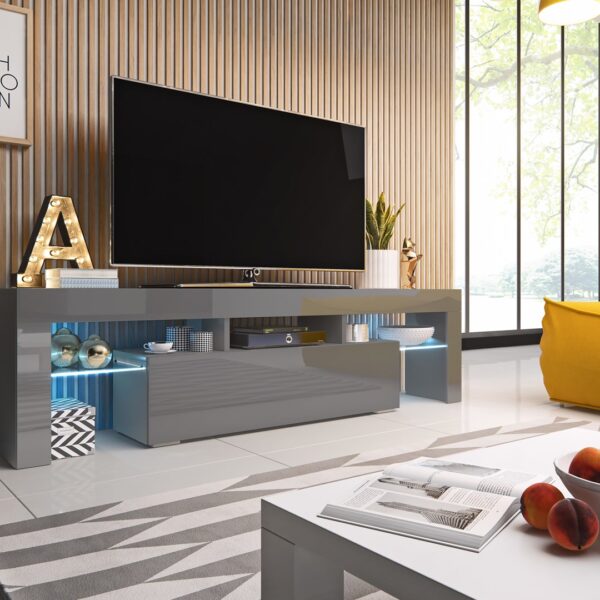 Cama TV stand TORO 158 grey/grey gloss
