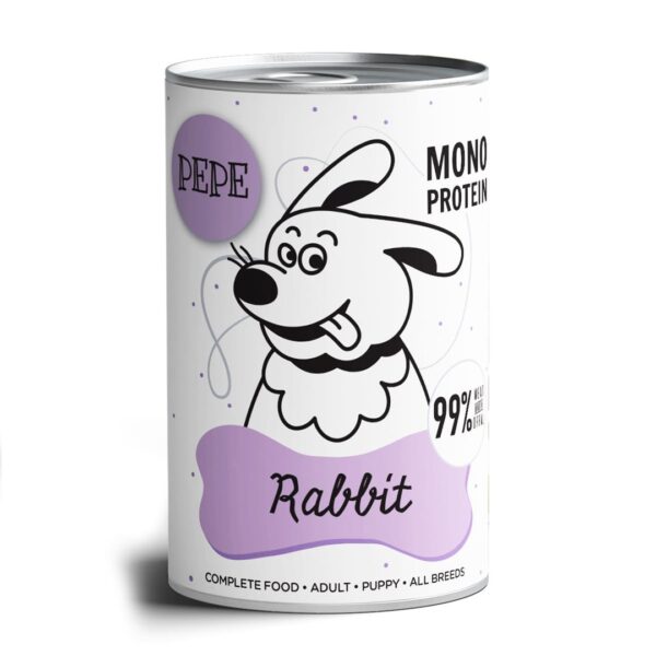 PAKA ZWIERZAKA Pepe Rabbit - wet dog food - 400g