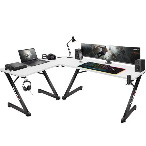 Γωνιακό Γραφείο Gaming HERO 7.0 154x117x72.5εκ. Λευκό