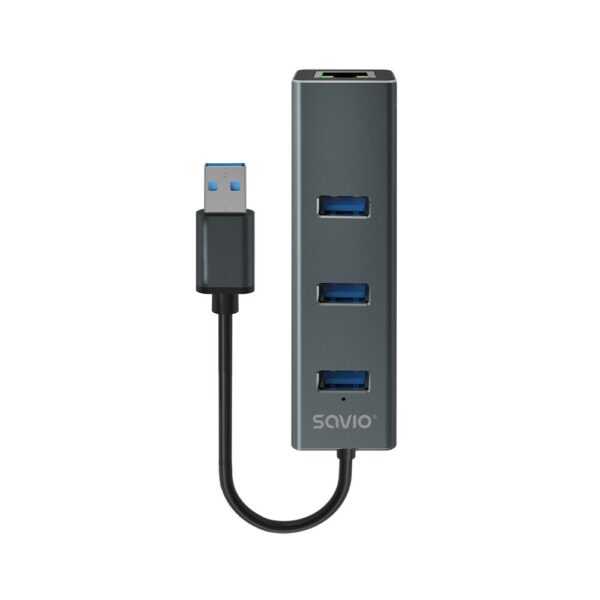 Savio USB 3.1 Hub 3 Θυρών με σύνδεση USB-A Γκρι