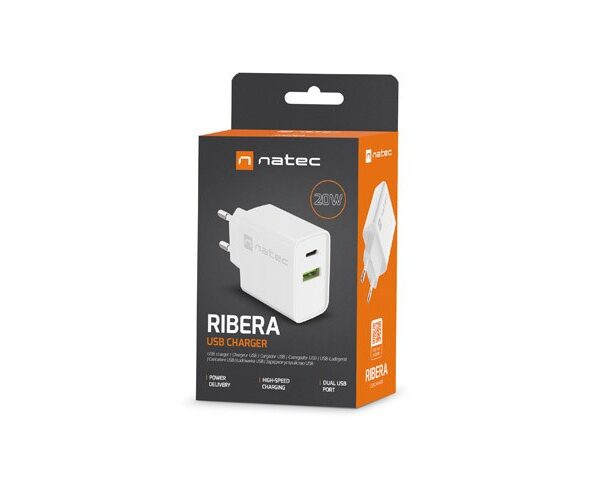Natec Ribera NUC-2061 USB-C Χωρίς Καλώδιο 20W