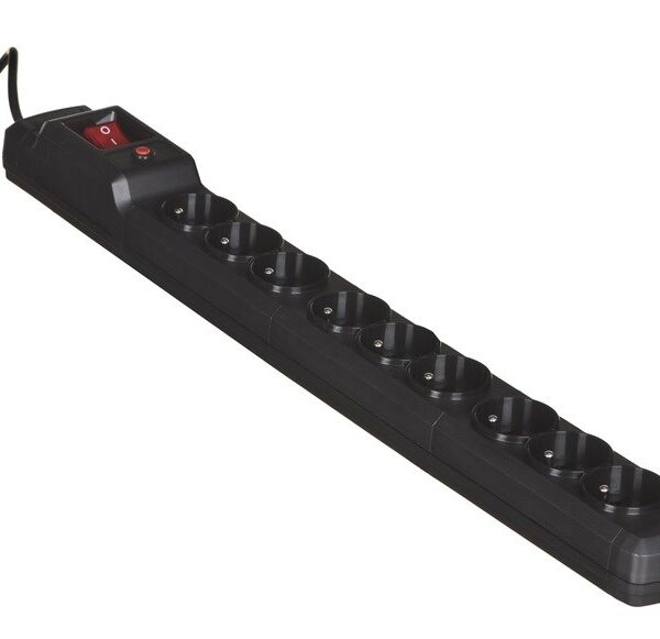 Active Jet COMBO 9GN Πολύπριζο Ασφαλείας 9 Θέσεων με Διακόπτη και Καλώδιο 5m