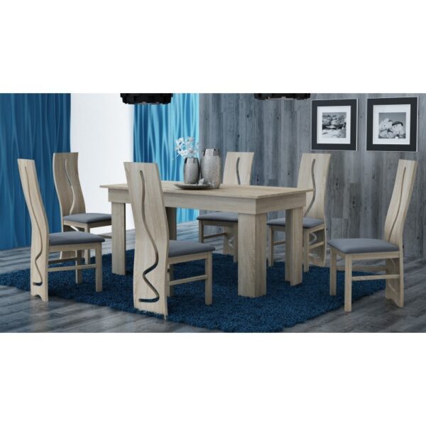 Madras Τραπέζι Τραπεζαρίας Ξύλινο Sonoma 160x80x75εκ.