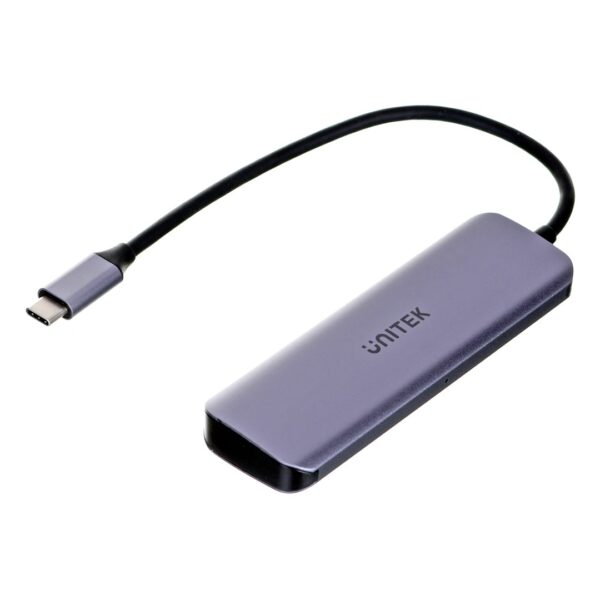 Unitek uHUB P5+ USB 3.2 Hub 5 Θυρών με σύνδεση USB-C Γκρι