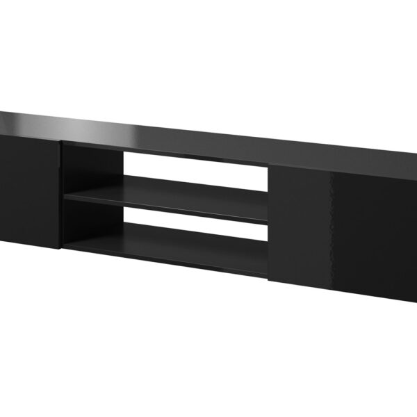Έπιπλο Τηλεόρασης Ξύλινο Slide Μαύρο Μ200xΠ40xΥ37cm