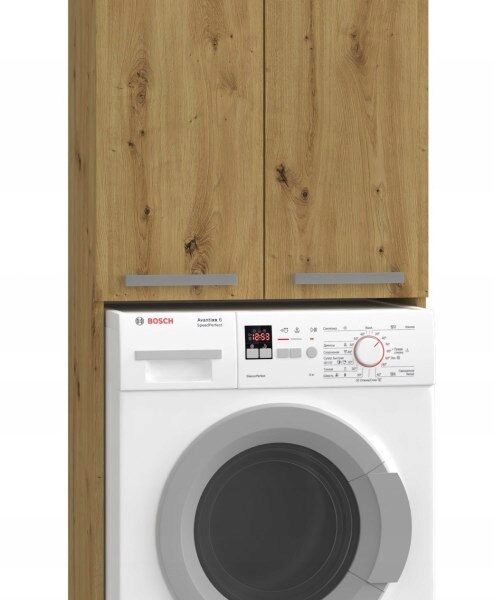 Topeshop Pola DD Ντουλάπι Μπάνιου Πλυντηρίου Μ64xΒ30xΥ183cm Oak