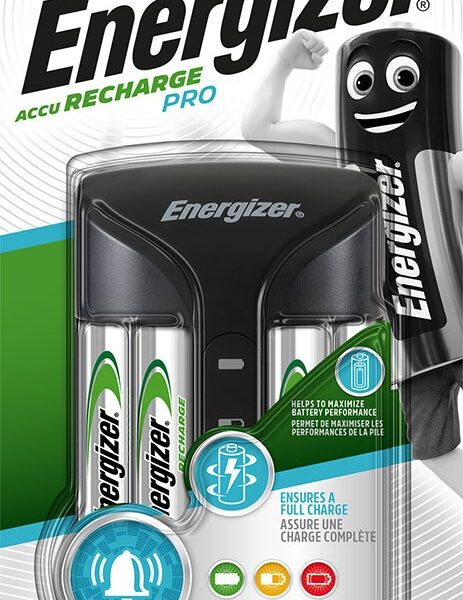 Energizer ACCU Recharge Pro Φορτιστής 4 Μπαταριών Ni-MH Μεγέθους AA/AAA Σετ με 4x AA 2000mAh