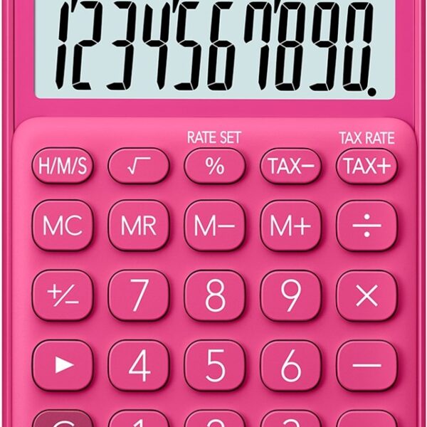 Casio Αριθμομηχανή Τσέπης 10 Ψηφίων σε Κόκκινο Χρώμα