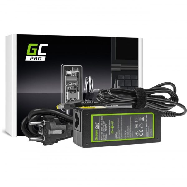 Green Cell Φορτιστής Laptop 65W 20V 3.25A για Lenovo με Αποσπώμενο Καλώδιο Τροφοδοσίας