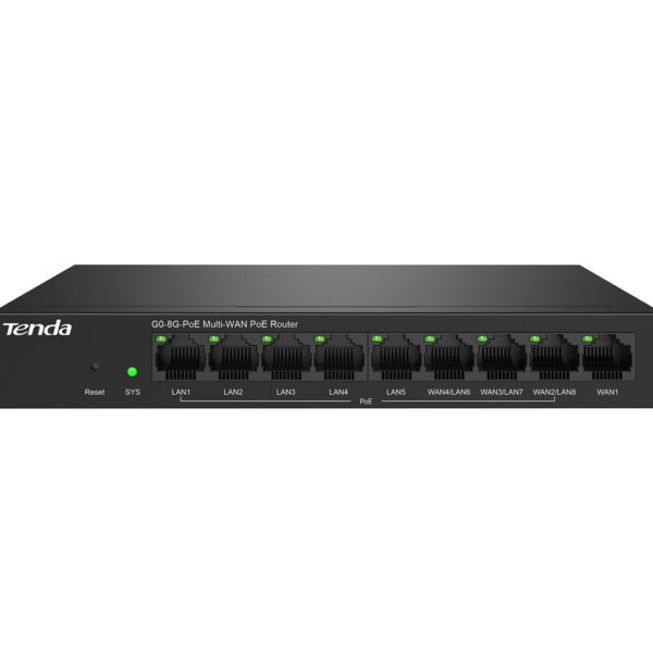 Router 8 Ports Poe+ 1 Wan Port Gigabit Web Management Tenda Tnd-g0-8g-poe