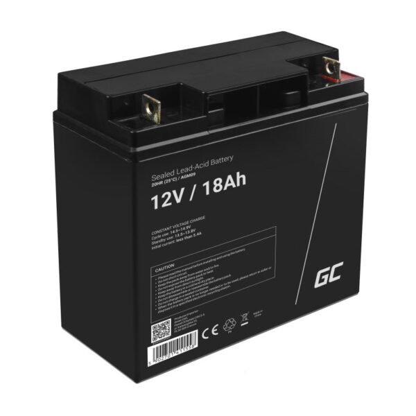 Green Cell με Χωρητικότητα 18Ah και Τάση 12V AGM09 1τμχ
