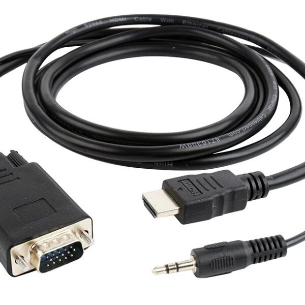 Gembird 3.5mm / HDMI male σε VGA female 1τμχ (A-HDMI-VGA-03-6)