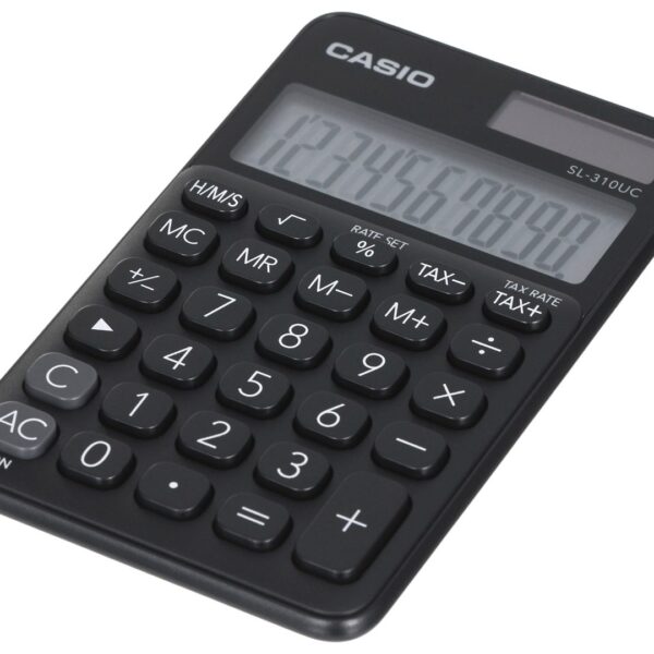 Casio SL-310UC Αριθμομηχανή Λογιστική Τσέπης 10 Ψηφίων σε Μαύρο Χρώμα