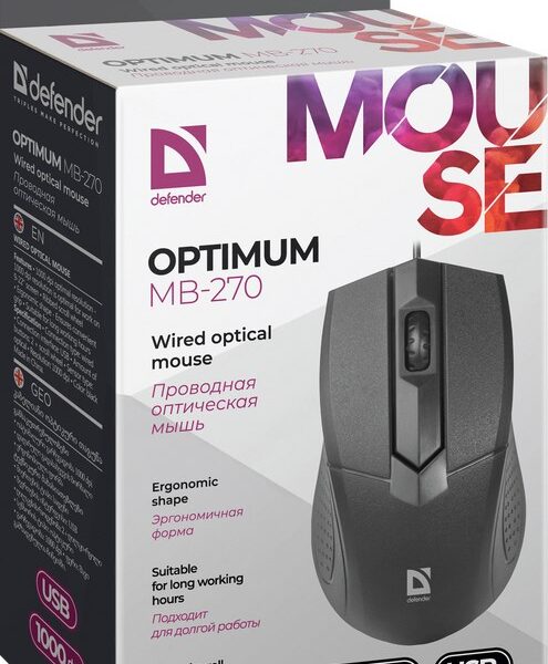 Defender Optimum MB-270 Ενσύρματο Μαύρο