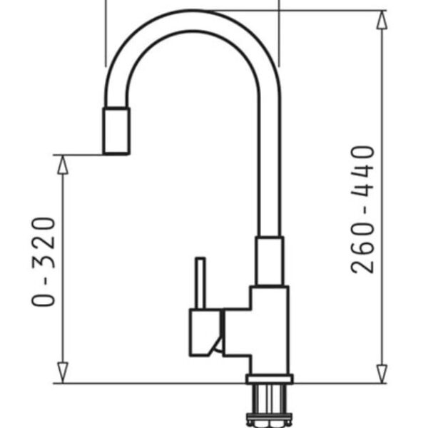 Kitchen mixer PYRAMIS FLESSI black edition