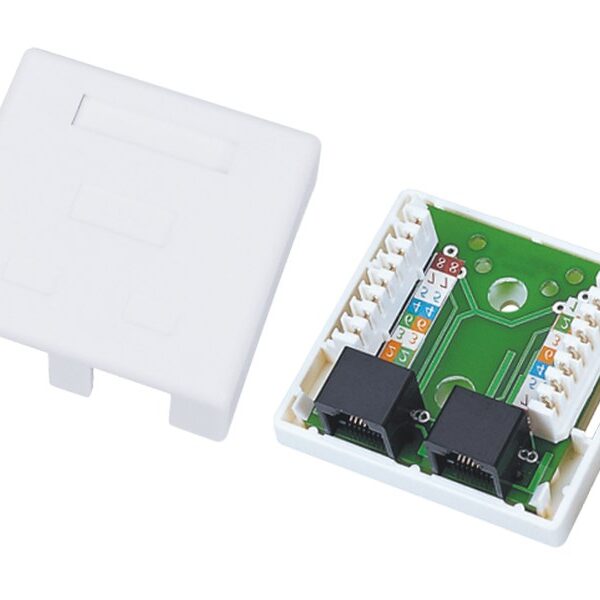 A-LAN GN002 wire connector 2xRJ45 White