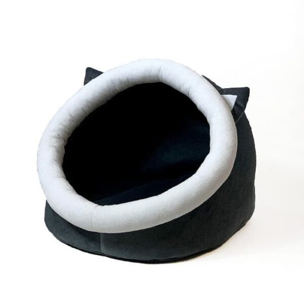 GO GIFT cat bed - graphite-white - 40x45x34 cm