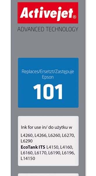 Active Jet Συμβατό Μελάνι Εκτυπωτή InkJet Epson 101 70ml Μαύρο