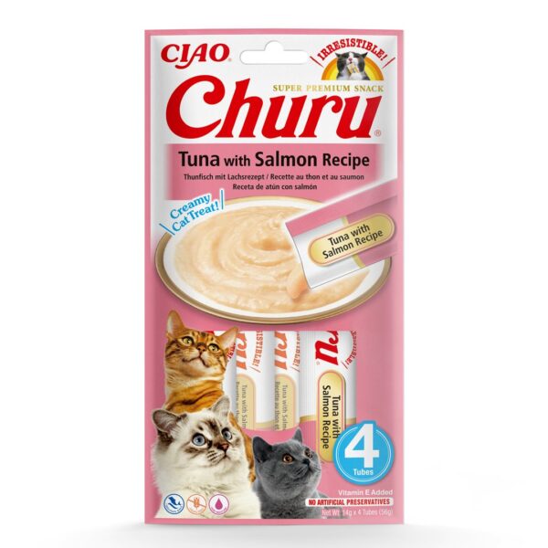 Inaba Churu Bites Λιχουδιές Σνακ Γάτας Tuna & Salmon 4x14gr
