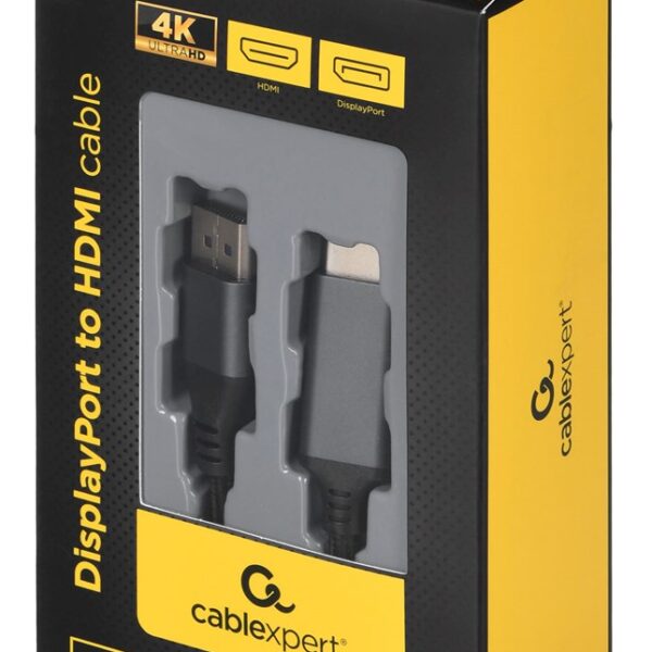 Gembird Cable DisplayPort male - HDMI male 1.8m Μαύρο (CC-DP-HDMI-4K-6)