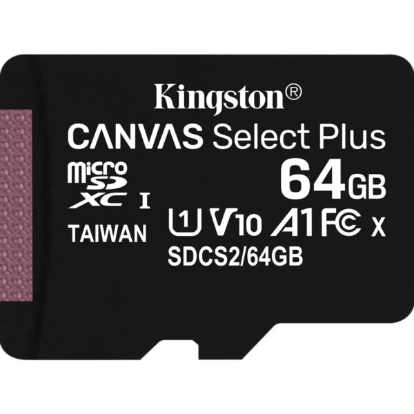 Kingston Canvas Select Plus microSDXC 64GB Class 10 U1 V10 A1 UHS-I