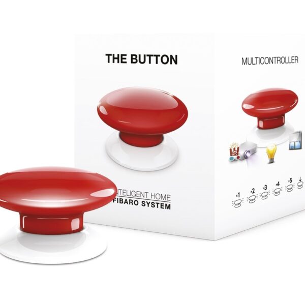 Fibaro Button Μπουτόν Συστημάτων Συναγερμού Κόκκινο